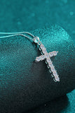  Sterling Silver Cross Moissanite Necklace