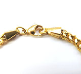 Franco Chain Stainless Steel Foxtail Bracelet 4mm 14k Gold Plated