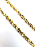 5MM Rope Chain Necklace 14K Gold Plated Stainless Steel