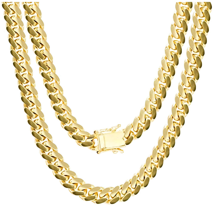 Miami Cuban Link Chain 14K Gold Plated Stainless Steel