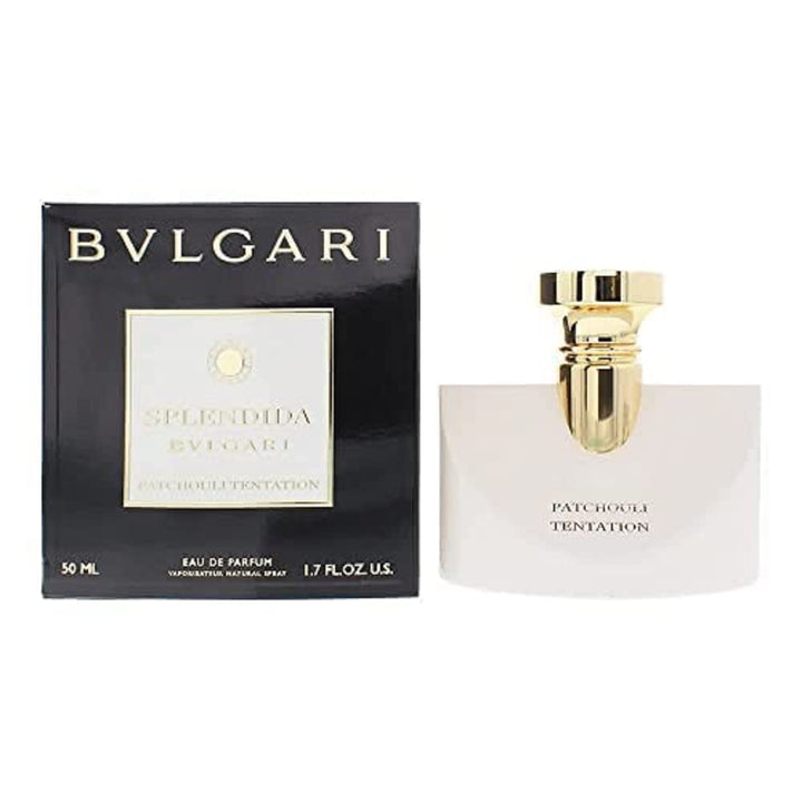 Bulgari Splendida Elegance perfume bottle and packaging on a white background
