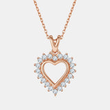 Rose Gold Heart Pendant Necklace 