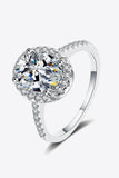 2.00 CT  Oval Halo Engagement Ring