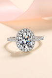 2.00 CT  Oval Moissanite Halo Engagement Ring