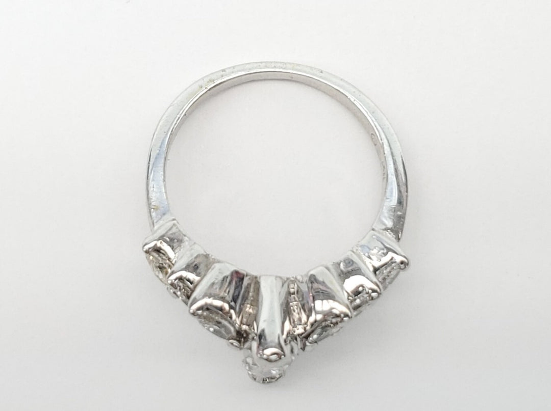 0.50 CTTW. NATURAL MARQUISE DIAMOND ENGAGEMENT RING 14K WHITE GOLD