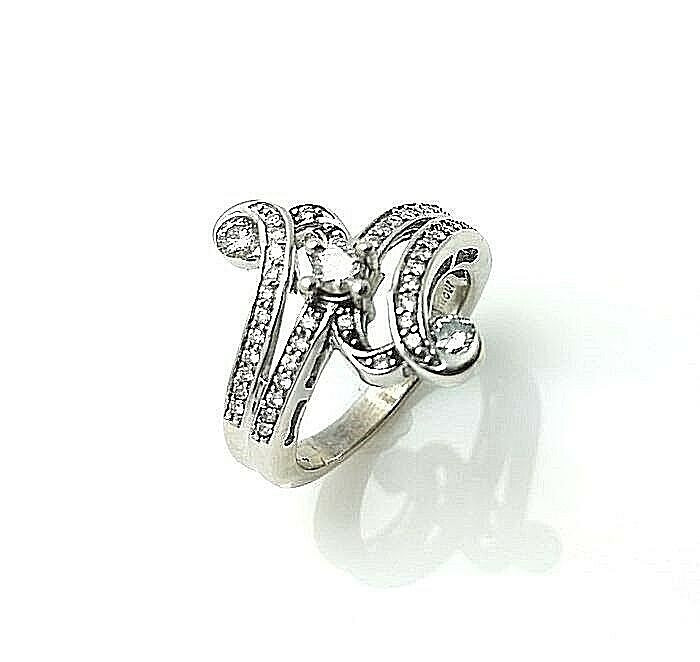 0.50 cttw. Natural Diamond Engagement Ring 14k Solid Gold Journey size 6